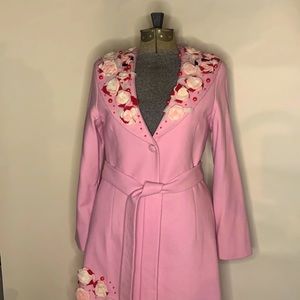 Moschino coat with rosette accents